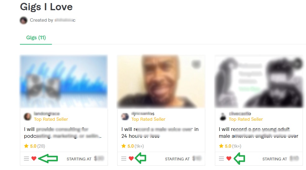 list of my favorite gigs on fiverr